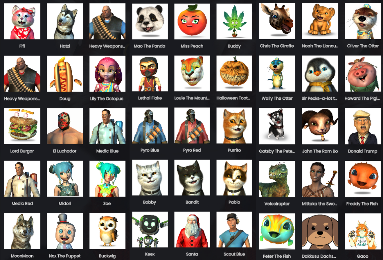 Animaze 22 avatars